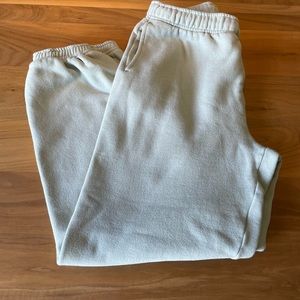Aritzia Silver sage TNA mega sweatpants